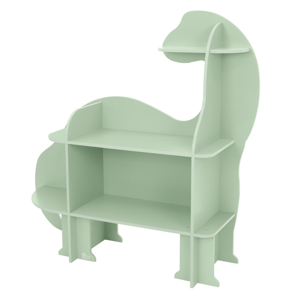 Étagère murale enfant bois vert forme dinosaure 110x110 cm rangement