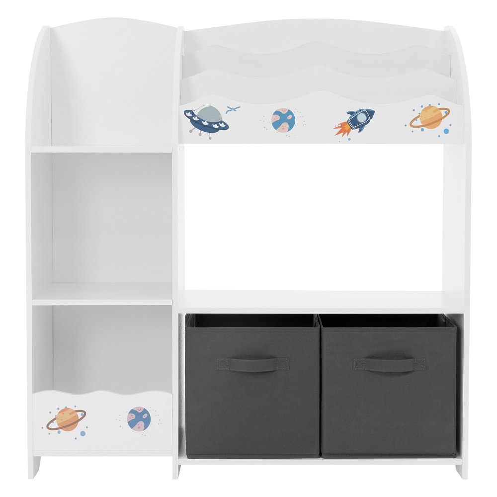 Kinderregal, Weltraum-Motiv, 93x30x98 cm, Weiß - Maisons Du Monde