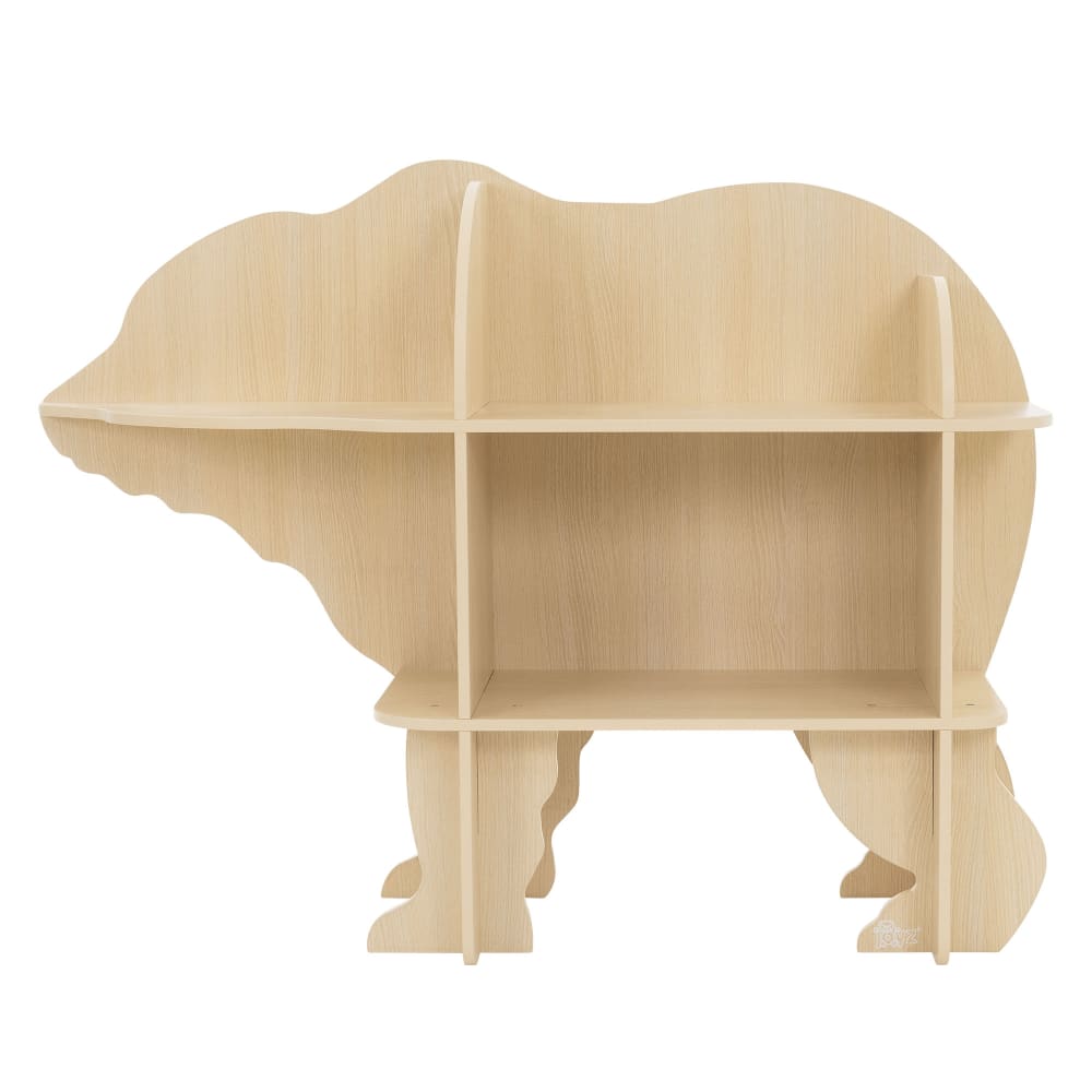 Kinderregal 2 Ebenen, Bär, Natur, 110x 32x83 cm - Maisons Du