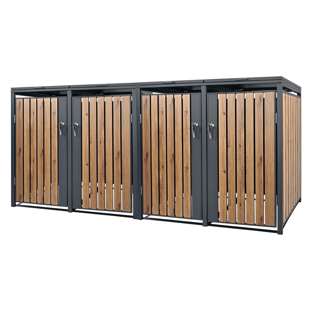 Abri pour 4 poubelles - aspect