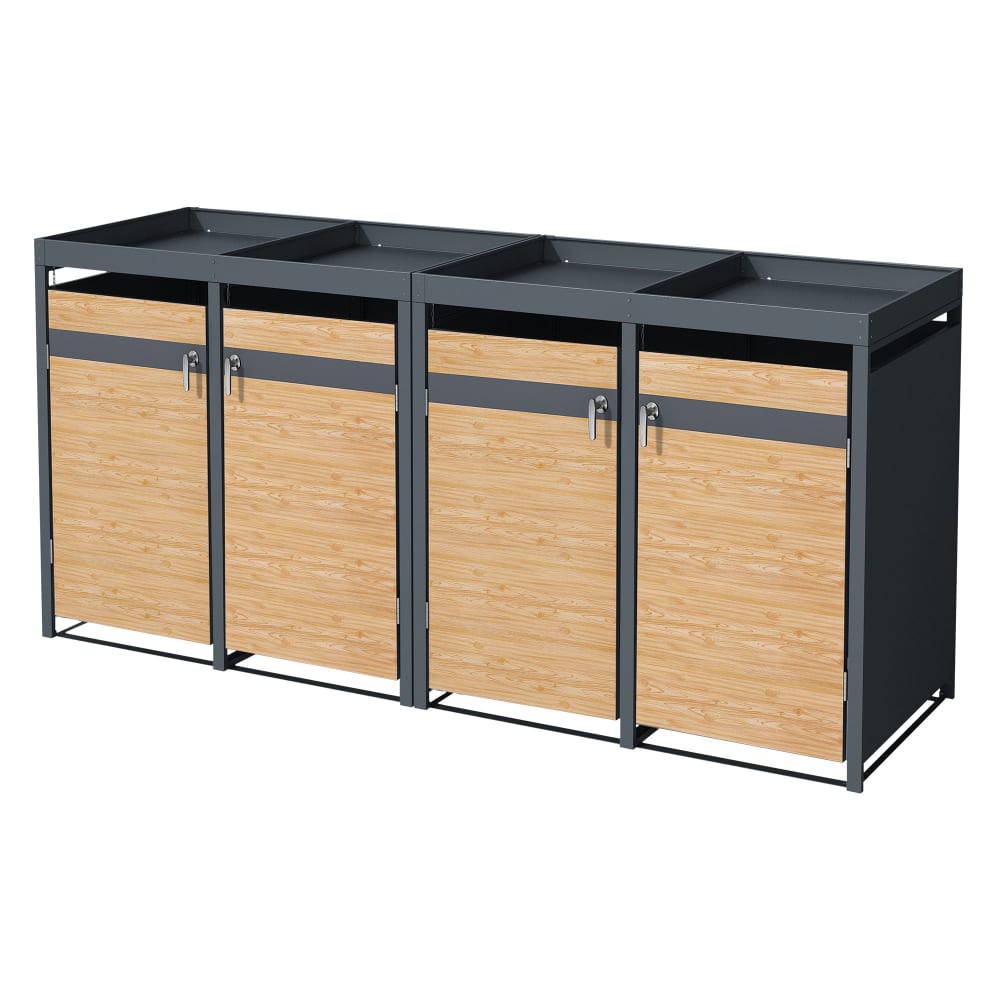 Abri pour 4 poubelles