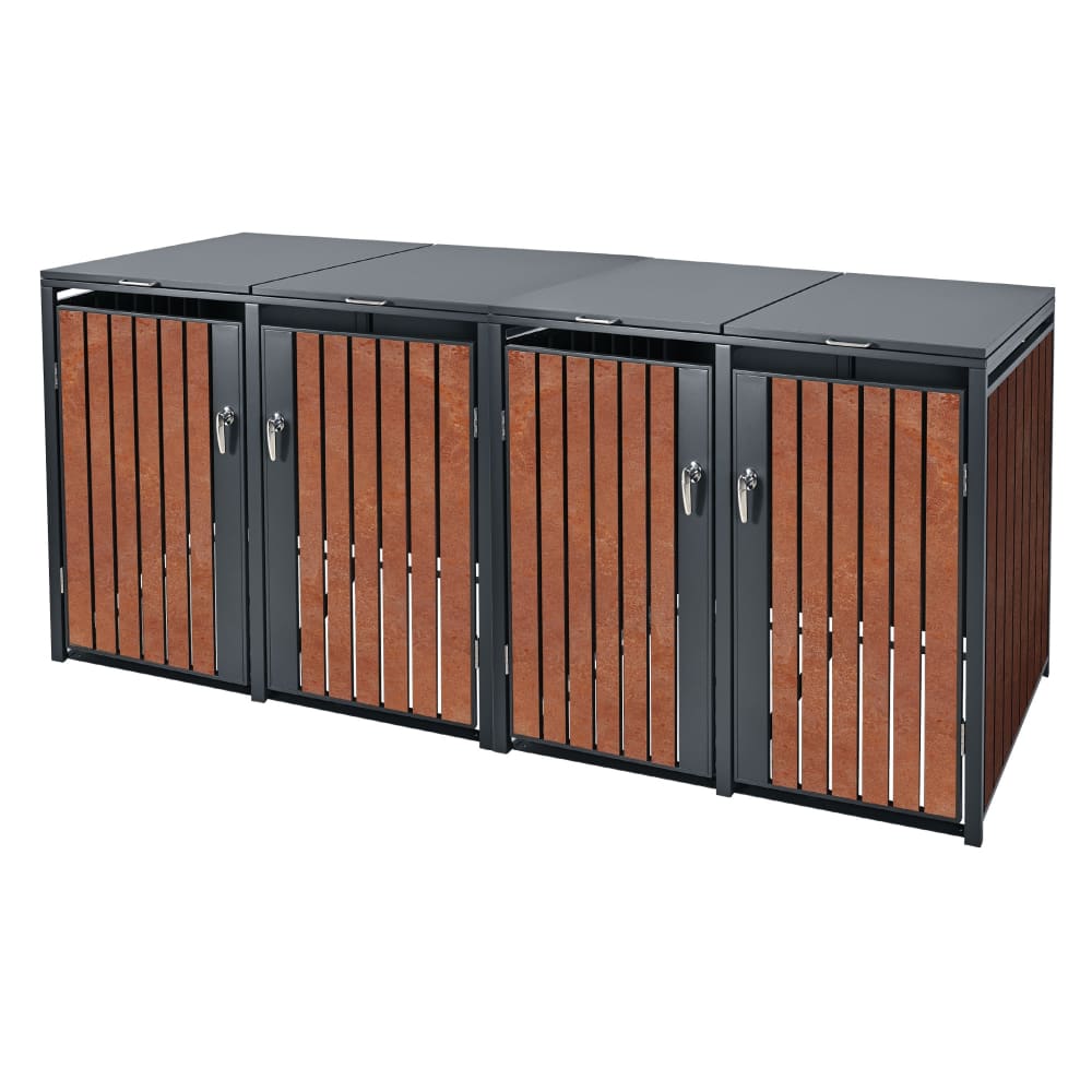 Abri pour 4 poubelles
