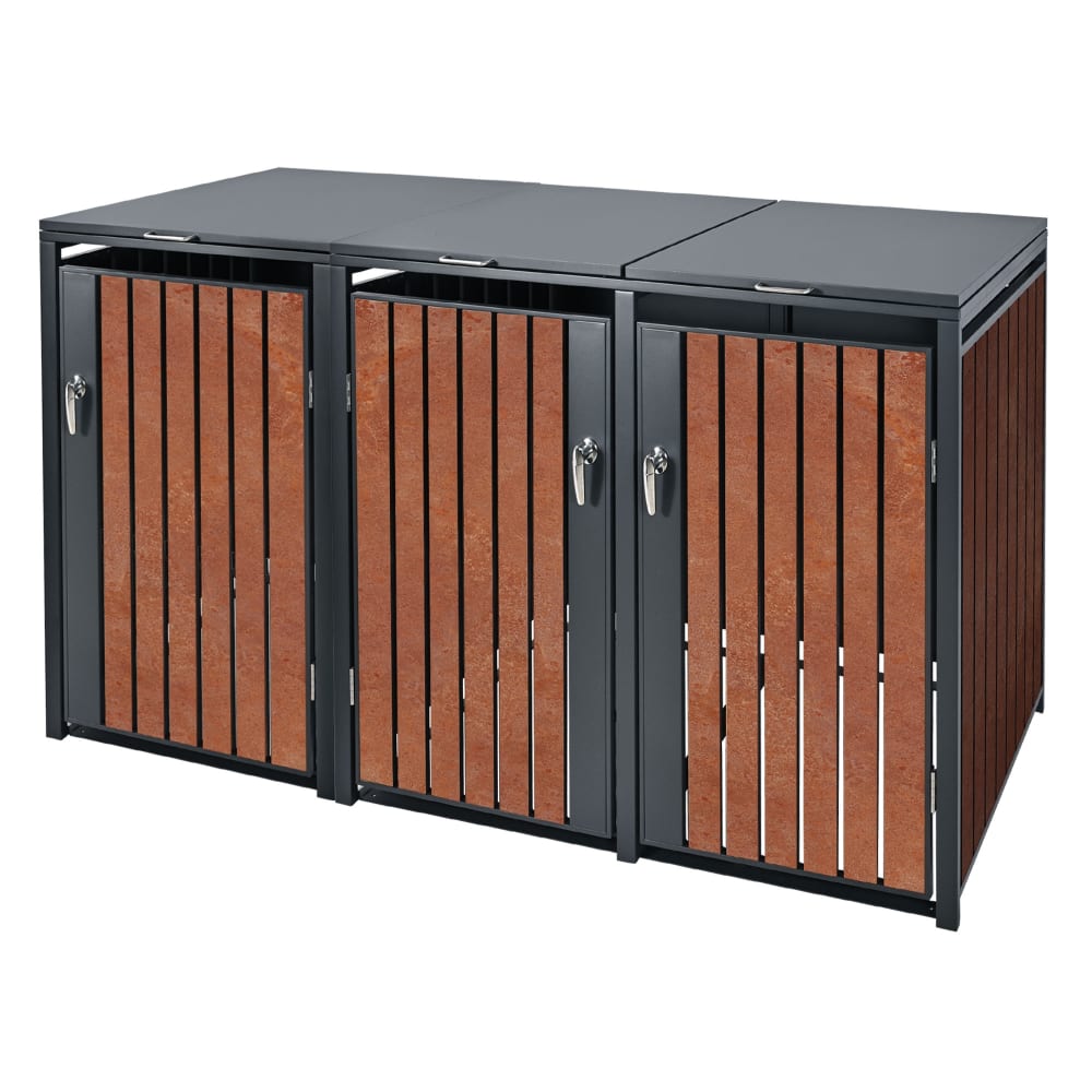 Abri pour 3 poubelles