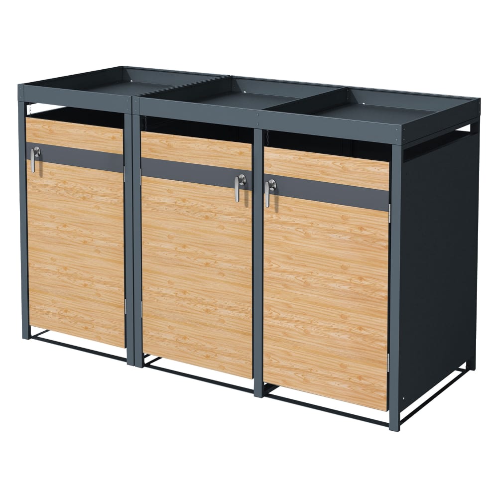 Abri pour 3 poubelles