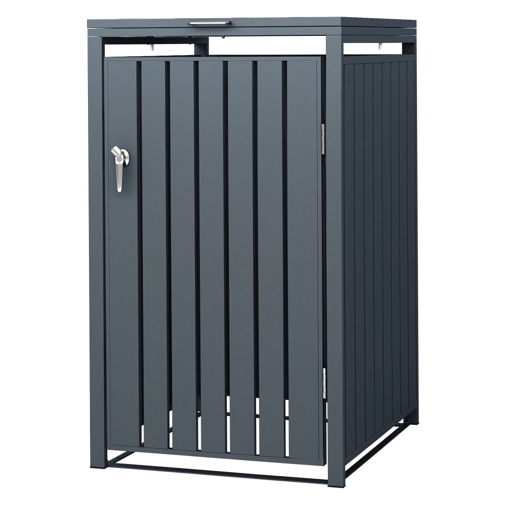 Abri pour 1 poubelle 68x80x116,3cm 240L avec couvercle rabattable