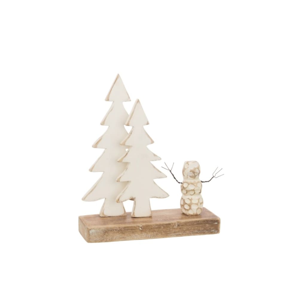 Decoración de navidad de madera natural 23x8x30 cm