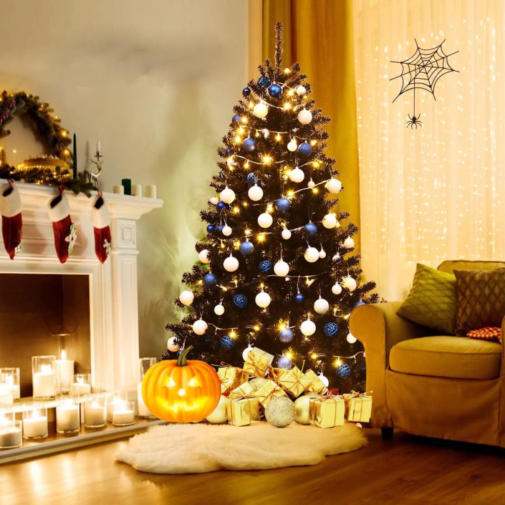 Sapin de noël artificiel 1036 branches halloween noir 180cm - Maisons du Monde