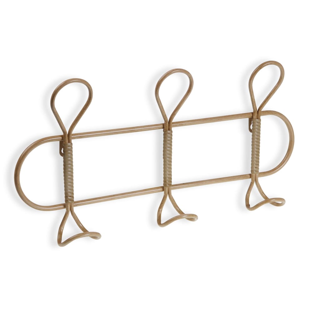 Porte manteau mural en bambou marron