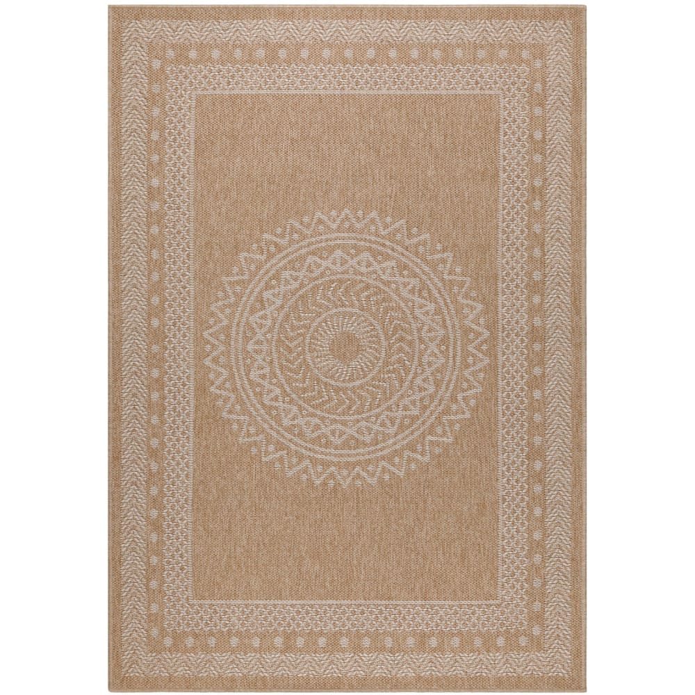 Tapis aspect jute motifs