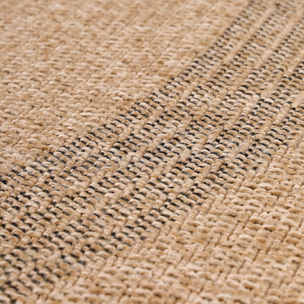Tapis rond naturel aspect jute beige gris 200x200cm — vue 4