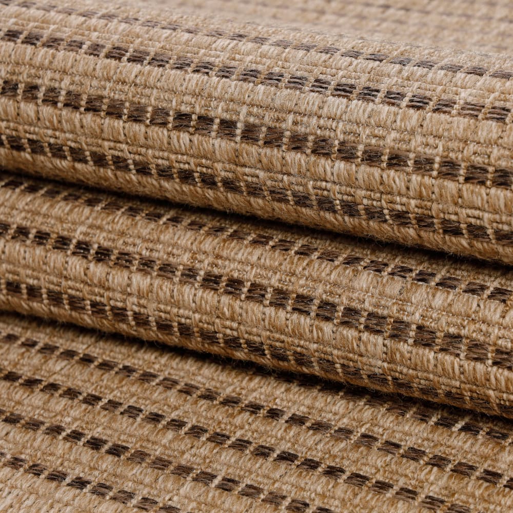 Tapis de salon naturel aspect jute beige et noir 200x290cm — vue 4
