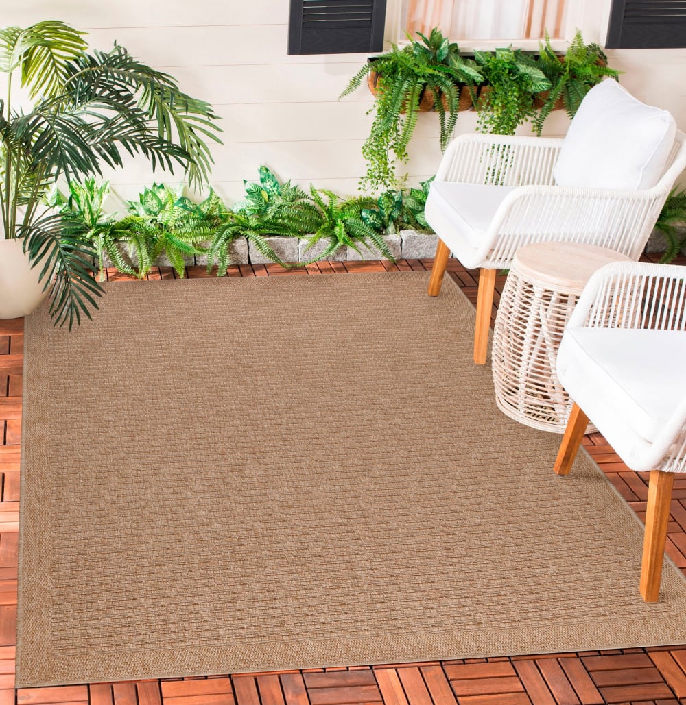 Tapis de salon naturel aspect jute beige 120x170cm — vue 3