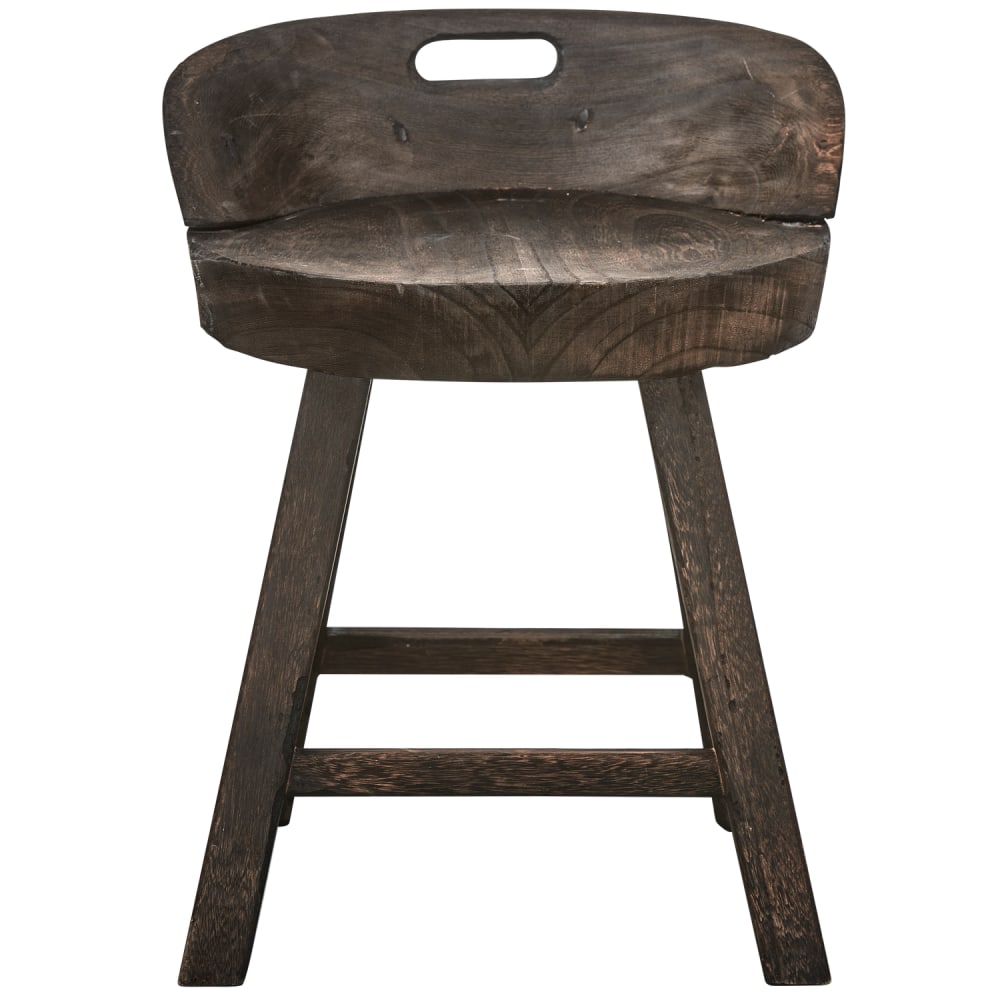 Tabouret en bois de paulownia marron foncé Tabouret en bois de paulownia marron foncé