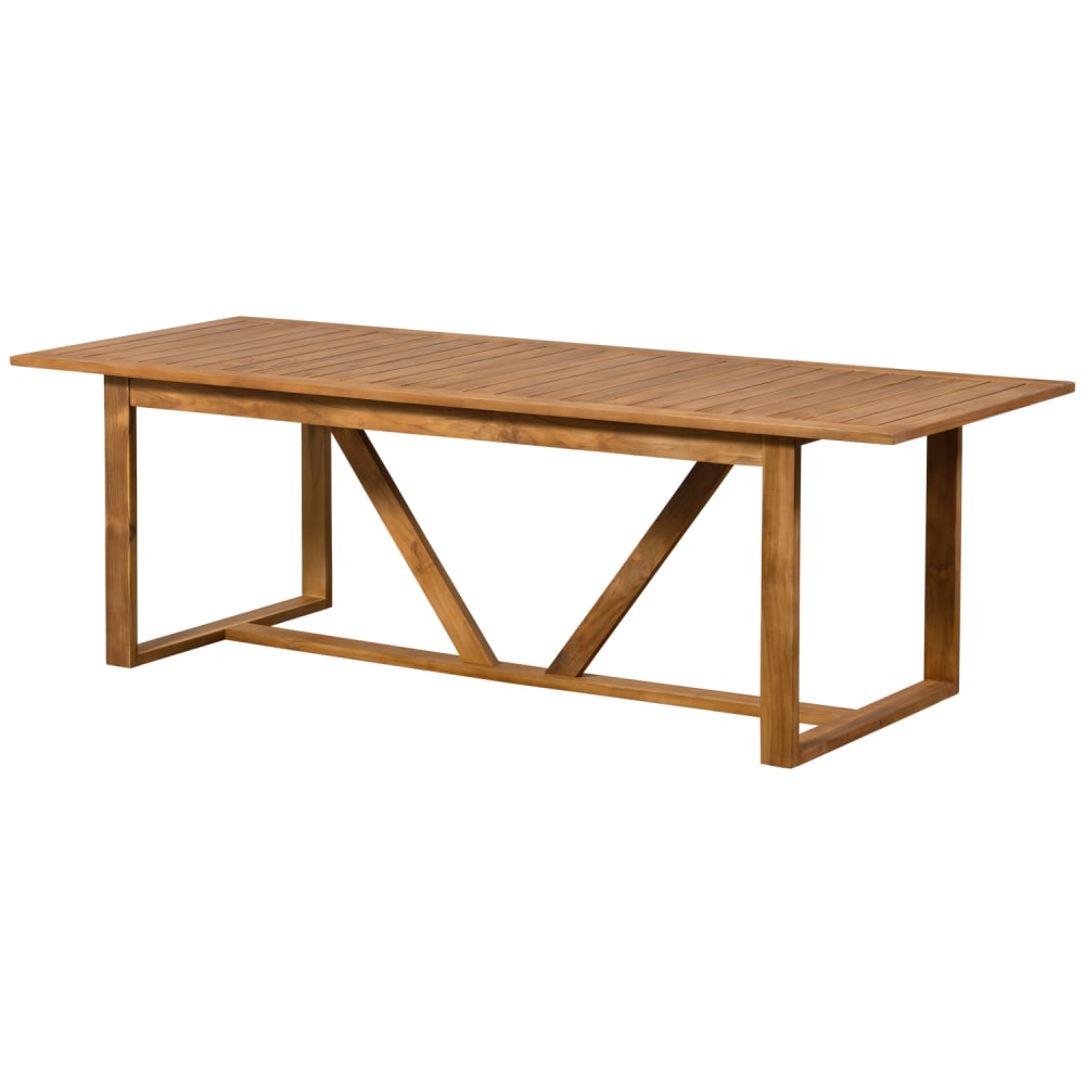 Table à manger d'extérieur en teck marron