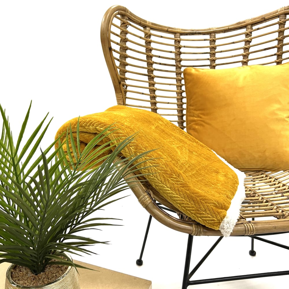 Plaid jaune 150x200 cm