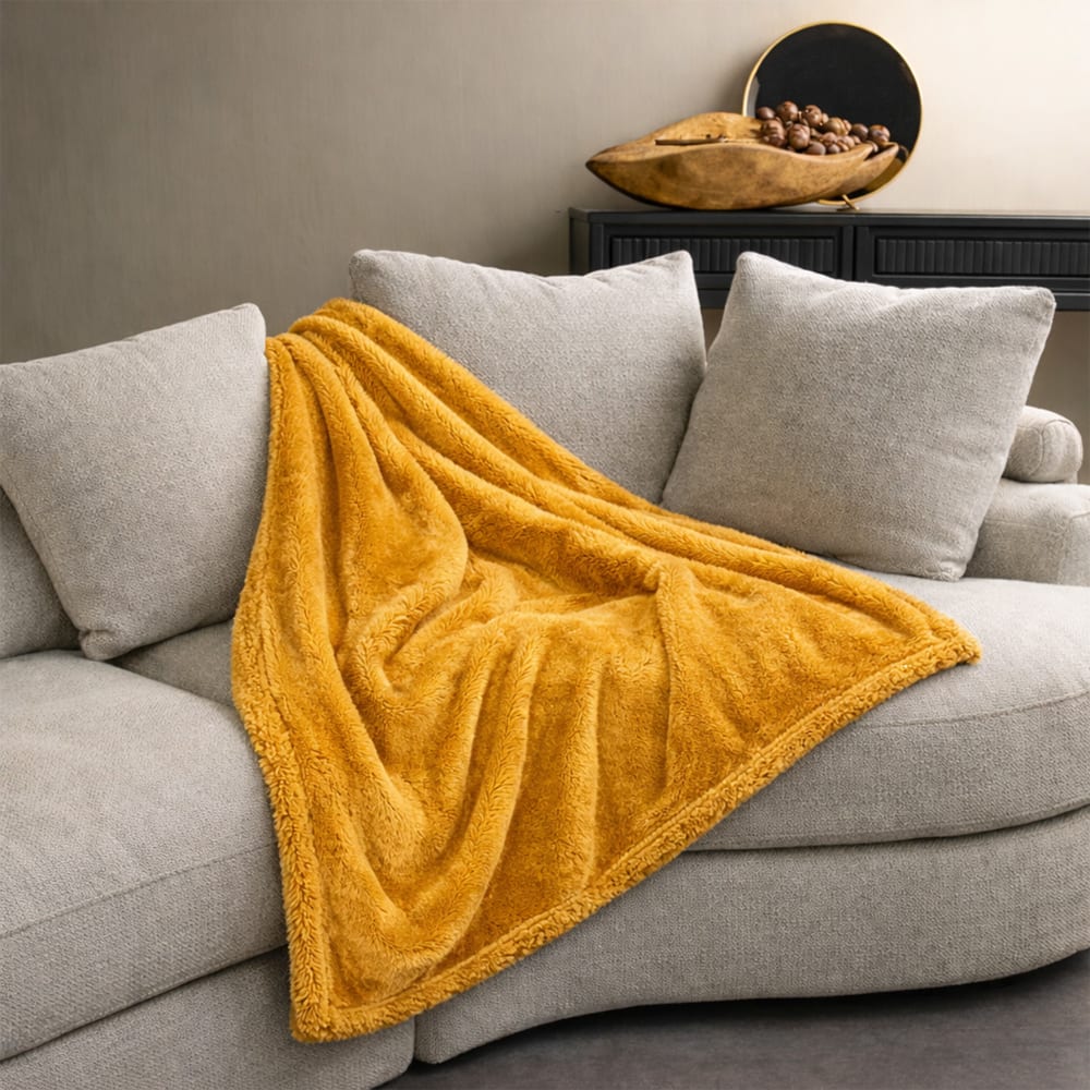 Dutch Decor Plaid jaune 150x200 cm style contemporain - Pes - Polyester