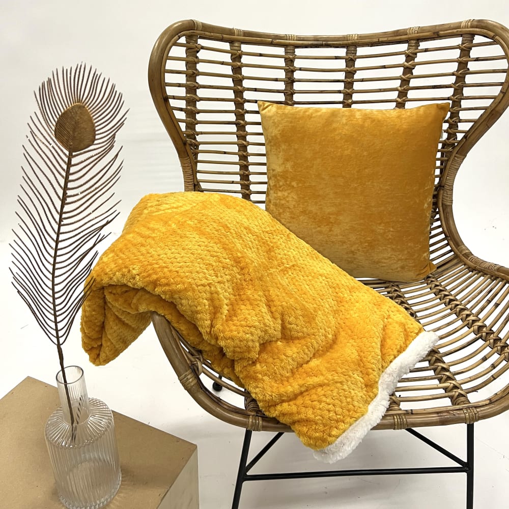 Dutch Decor Plaid jaune 150x200 cm style campagne - Pes - Polyester