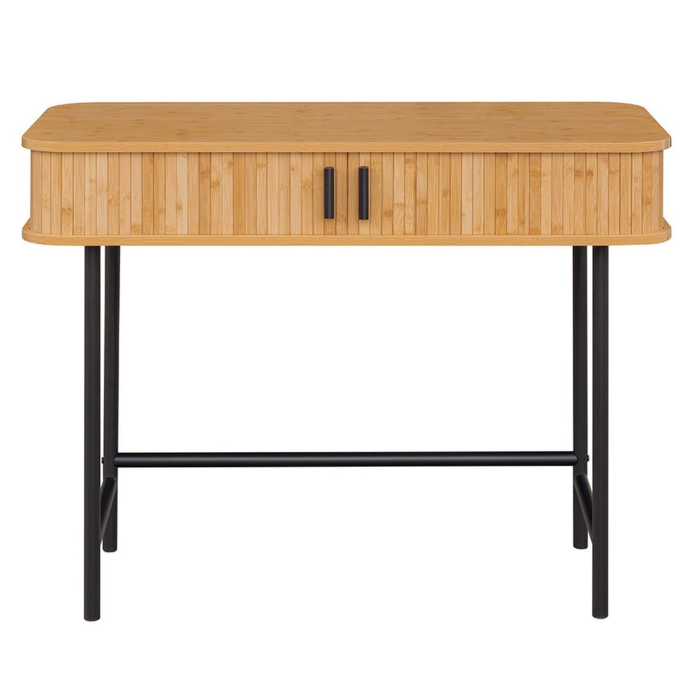 Console style contemporain 100 cm bois / noir