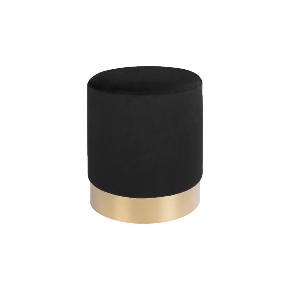 Pouf en velours noir Pouf en velours noir