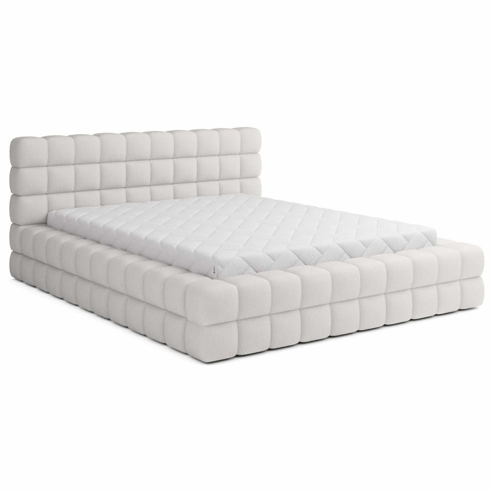 Lit coffre king size 180x200 sommier inclus blanc Lit coffre king size 180x200 sommier inclus blanc