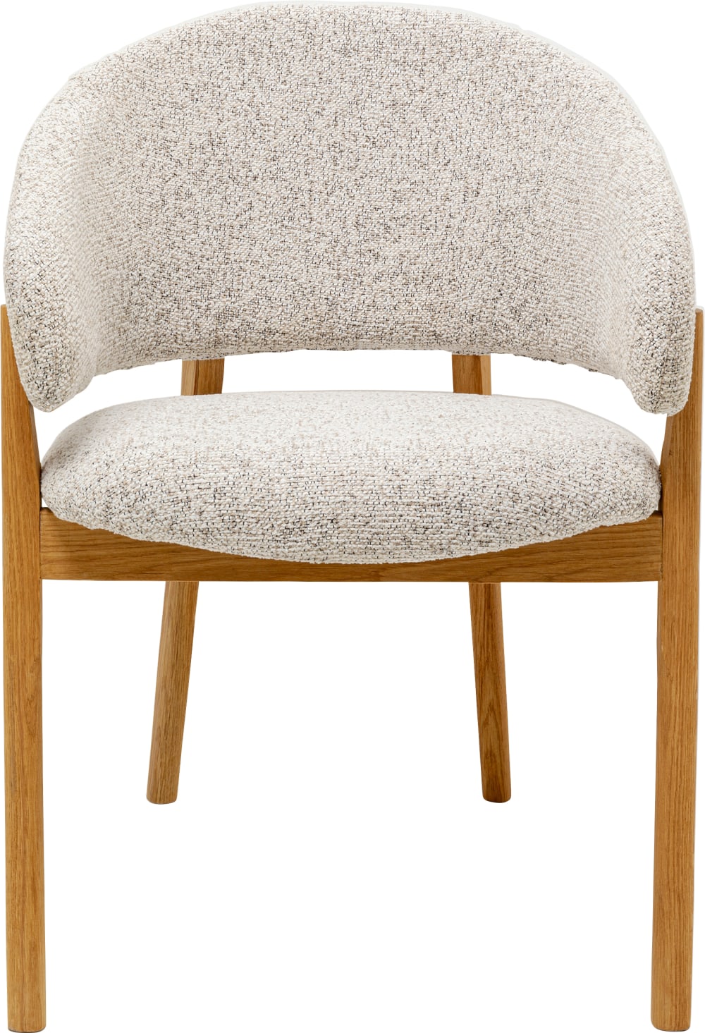 Chaise avec accoudoirs en polyester mélangé gris et chêne Chaise avec accoudoirs en polyester mélangé gris et chêne