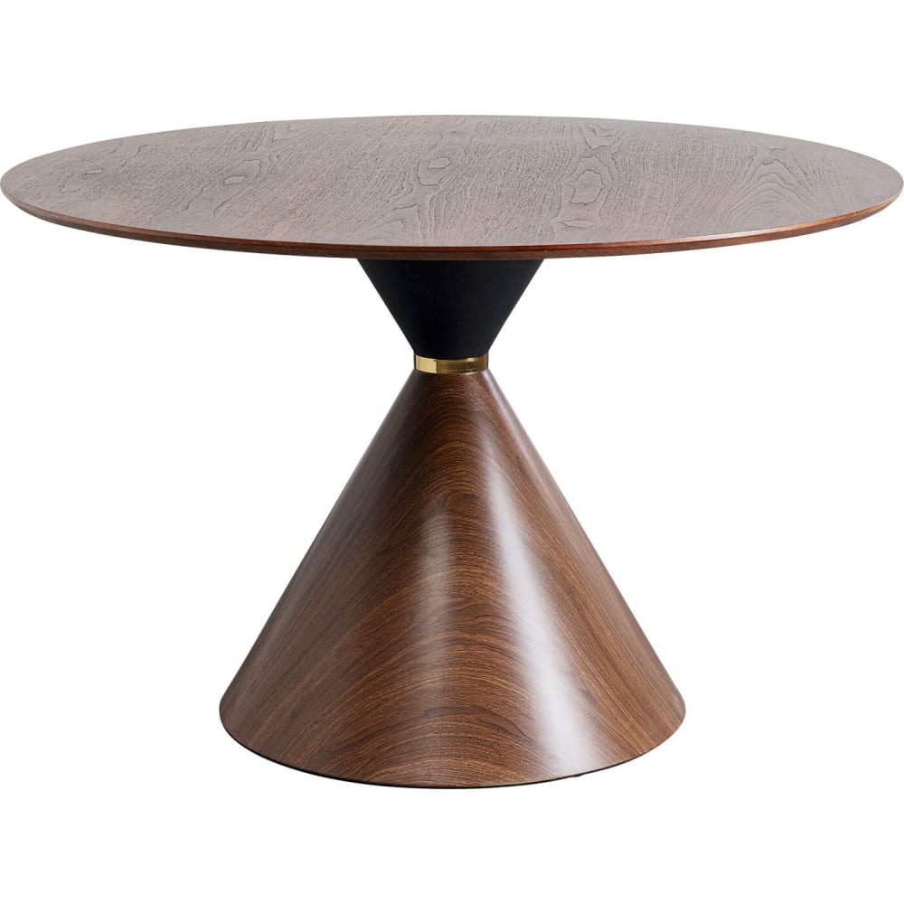 Table à manger ronde 4 personnes noyer D120