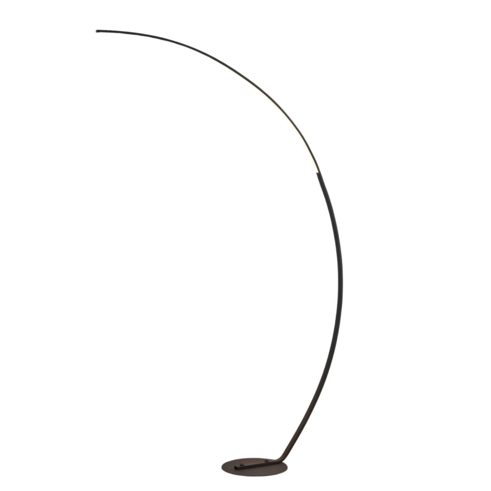 Lampadaire en aluminium, fer et pvc noir 184 cm