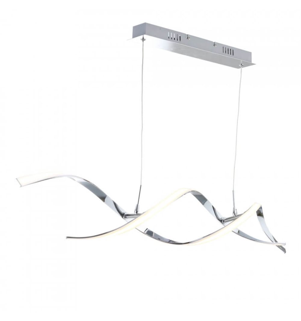 Suspension en métal et aluminium Argenté / Chromé 111 cm