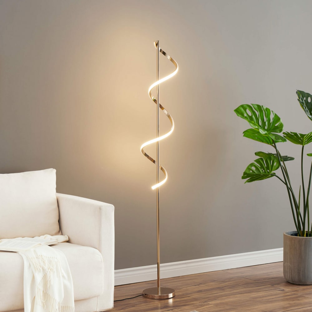 Lampadaire en aluminium doré rose 155 cm — vue 3
