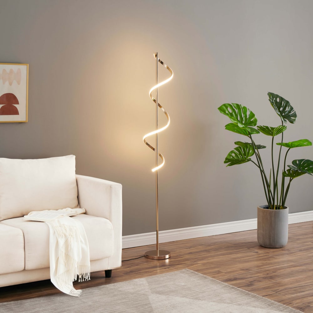 Lampadaire en aluminium doré rose 155 cm — vue 4