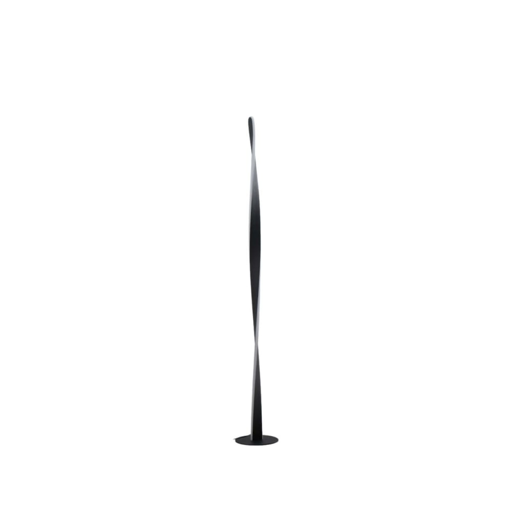 Lampadaire en aluminium, fer et pvc noir 120 cm