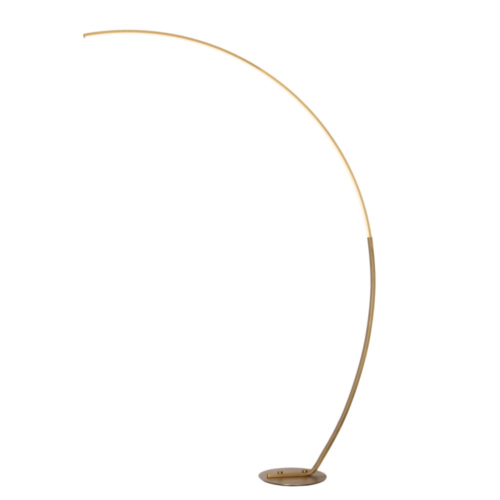 Lampadaire en aluminium, fer et pvc doré / laiton 184 cm