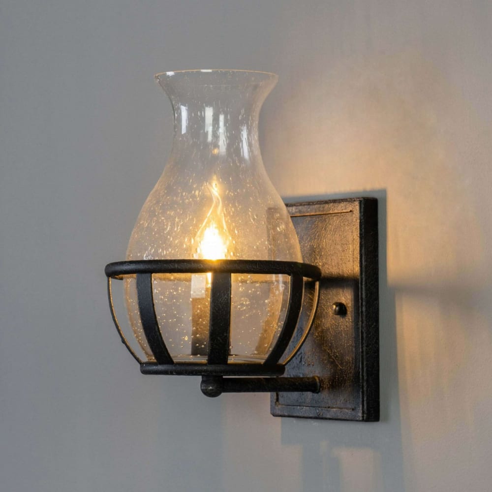 Applique en verre transparent 30 cm — vue 3