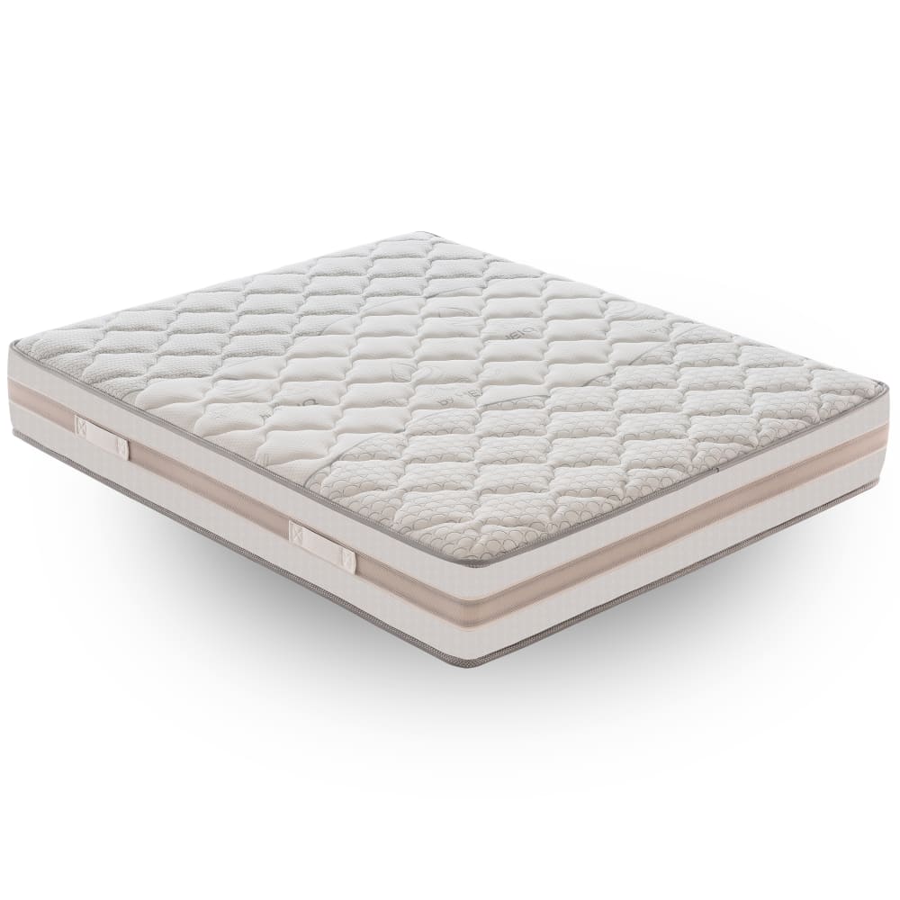 Matelas+ressorts+ensaches+et+memoire+de+forme+140x200+epaisseur+25+cm