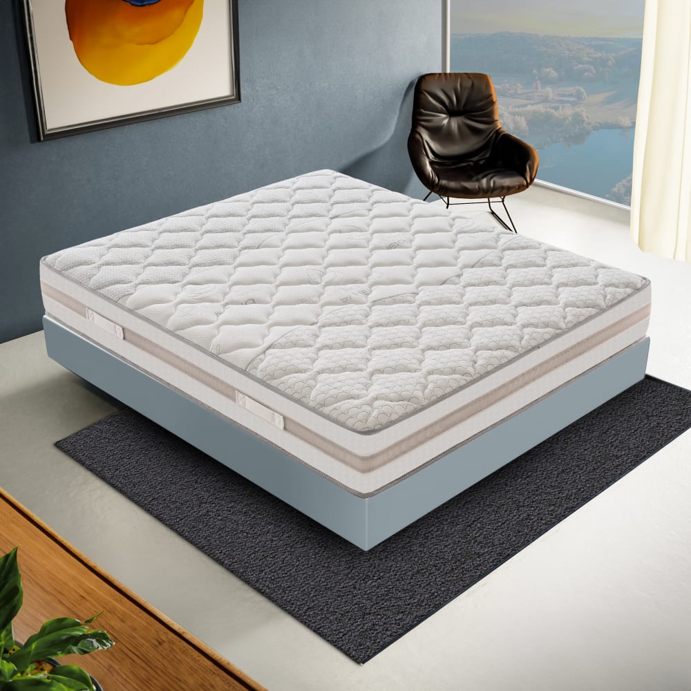 Matelas ressorts ensachés et mémoire de forme 140x200 epaisseur 25 cm - Maisons du Monde