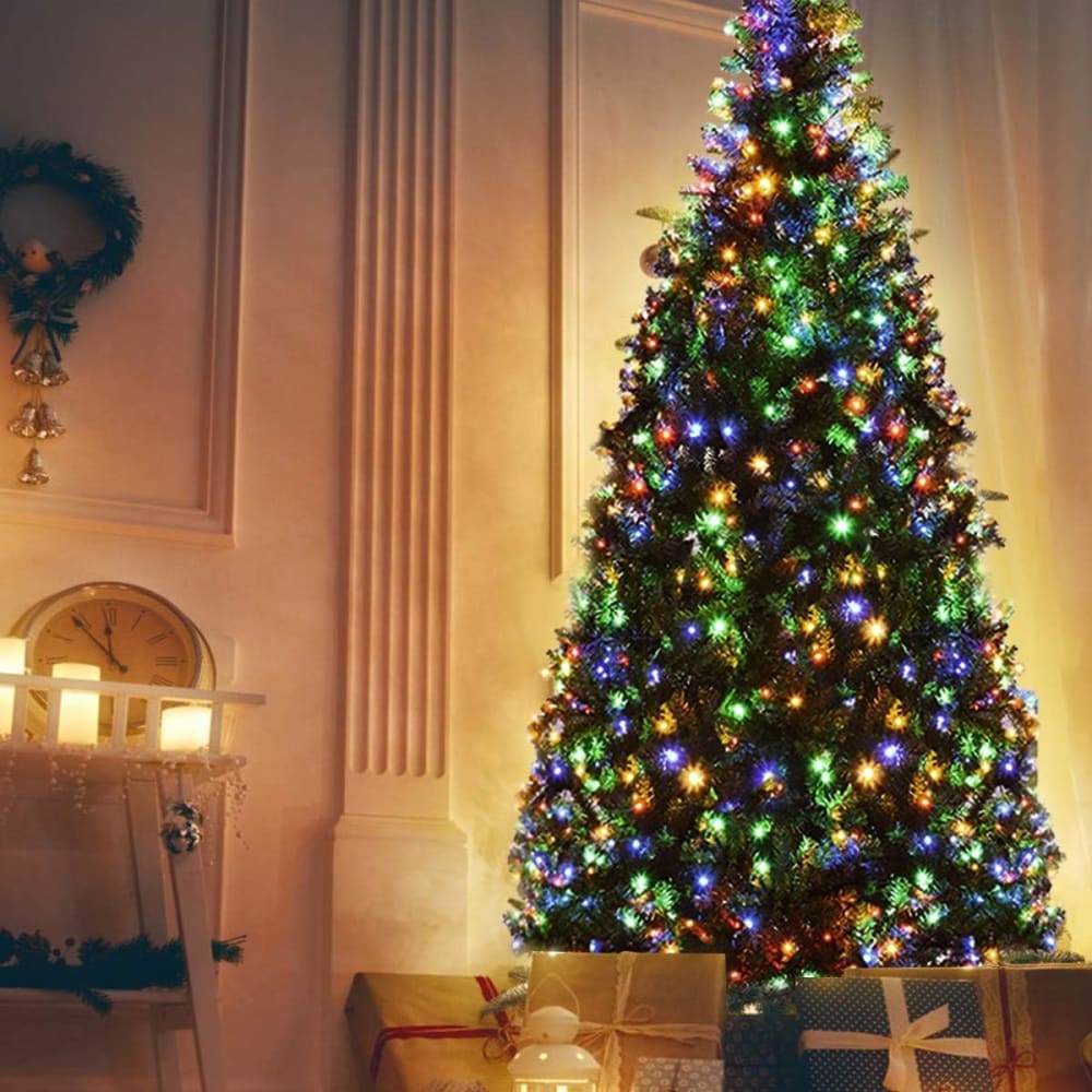 Sapin de noël artificiel lumineux led lumière 4 couleurs 180 cm - Maisons du Monde