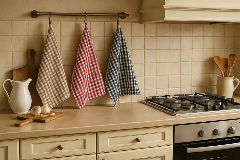 Lot de 6 torchons éponge / essuies-main 45 x60 cm - Maisons du Monde