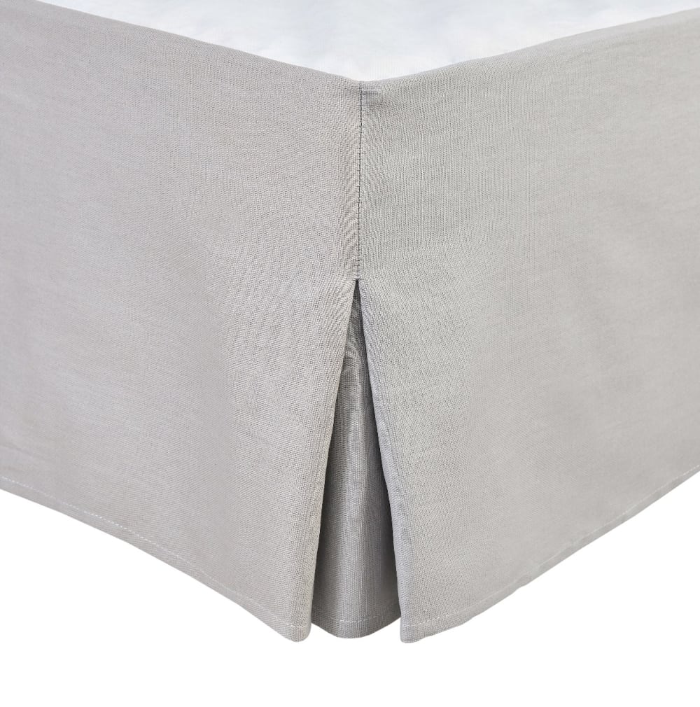 Cache sommiers 100% coton gris clair