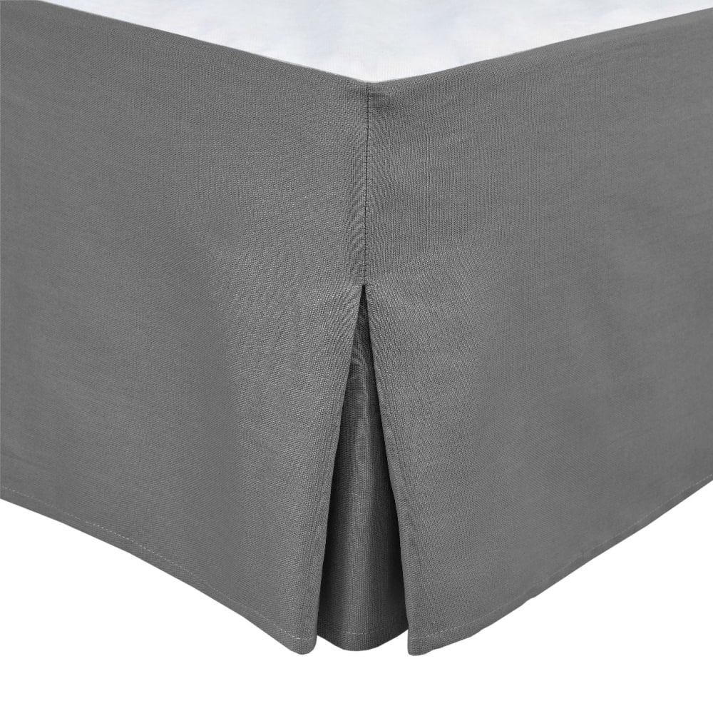 Cache sommiers 100% coton gris foncé