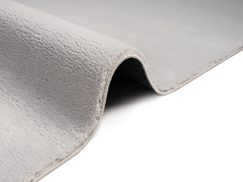 Tapis lavable et antidérapant, uni, gris, 200 cm, rond — vue 4