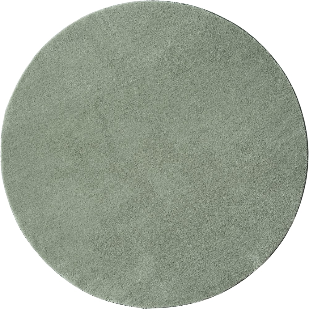 Tapis lavable et antidérapant, uni, vert, 120 cm, rond