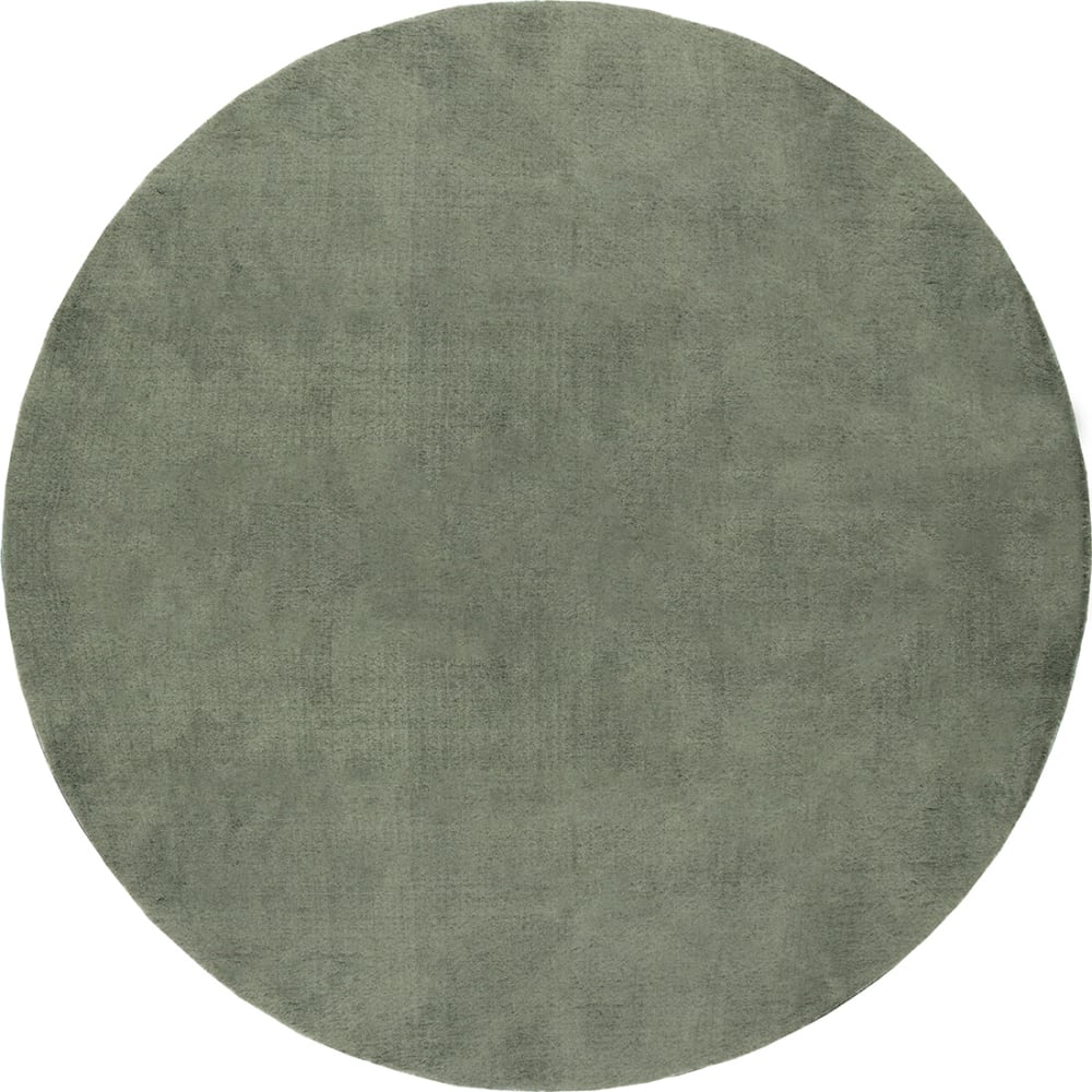 Tapis lavable et antidérapant, uni, vert foncé, 120 cm, rond