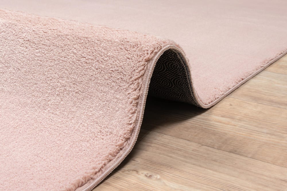 Tapis lavable et antidérapant, uni, rose, 120 cm, rond — vue 4