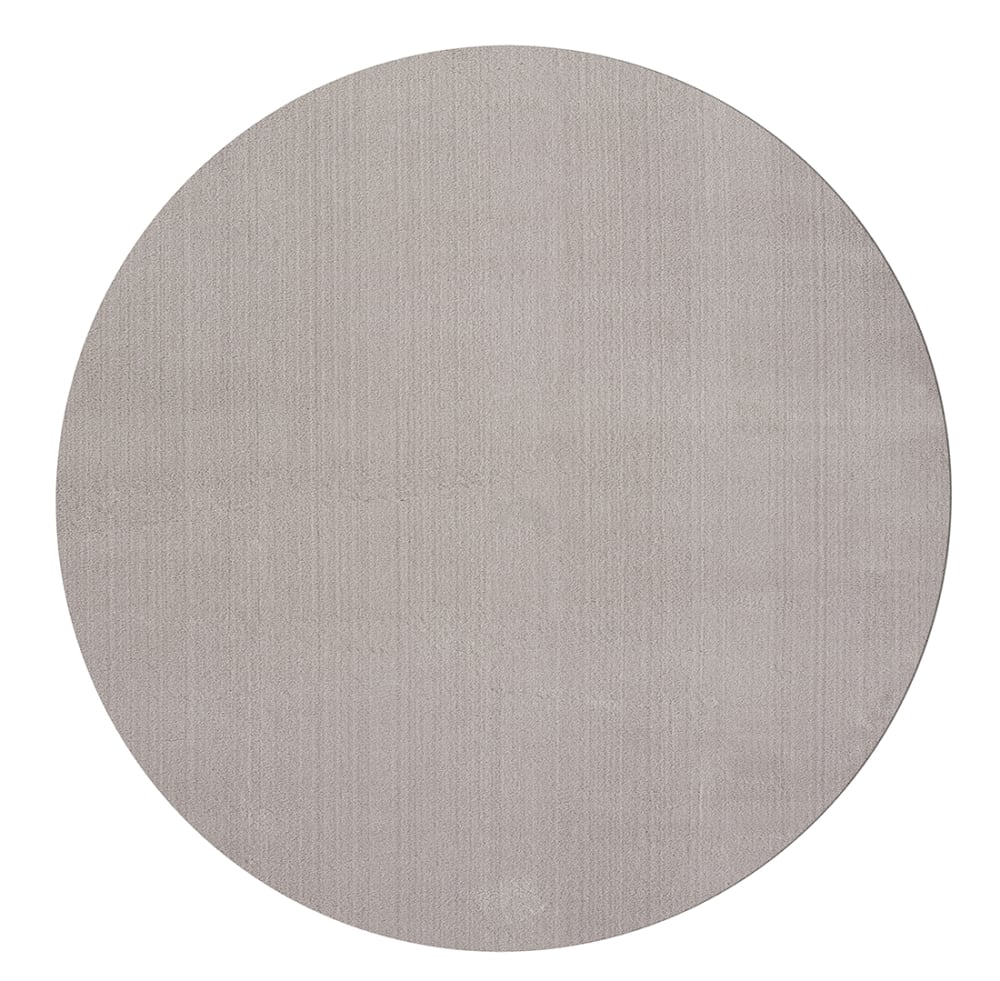 Tapis lavable et antidérapant, uni, sable, 120 cm, rond
