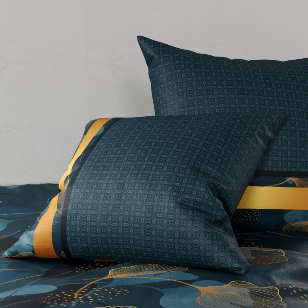 Parure de couette 100% coton 57 fils imprimée 260x240cm 2 taies - Maisons du Monde