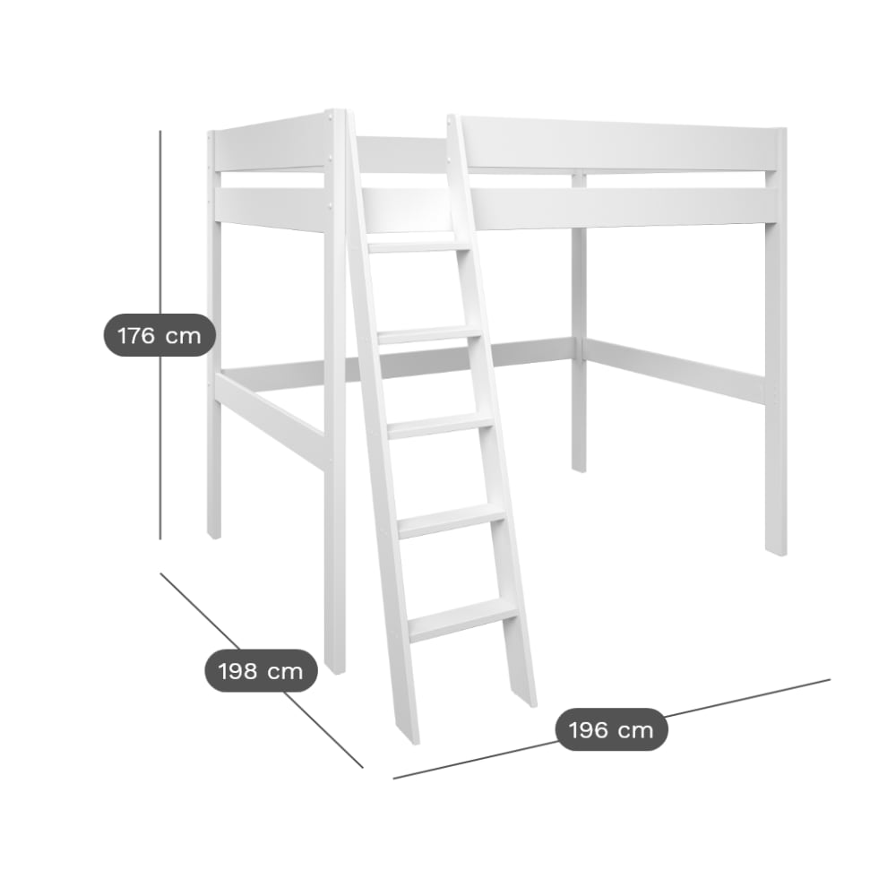 Lit mezzanine effet bois blanc (CAMIF) - Image 2