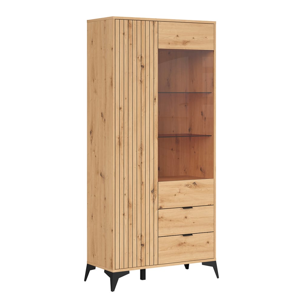 Vaisselier 2 portes 2 tiroirs panneaux aggloméré stratifié marron