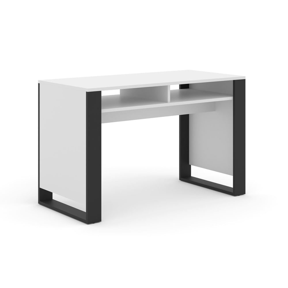 Bureau 2 niches panneaux stratifiés blanc Bureau 2 niches panneaux stratifiés blanc