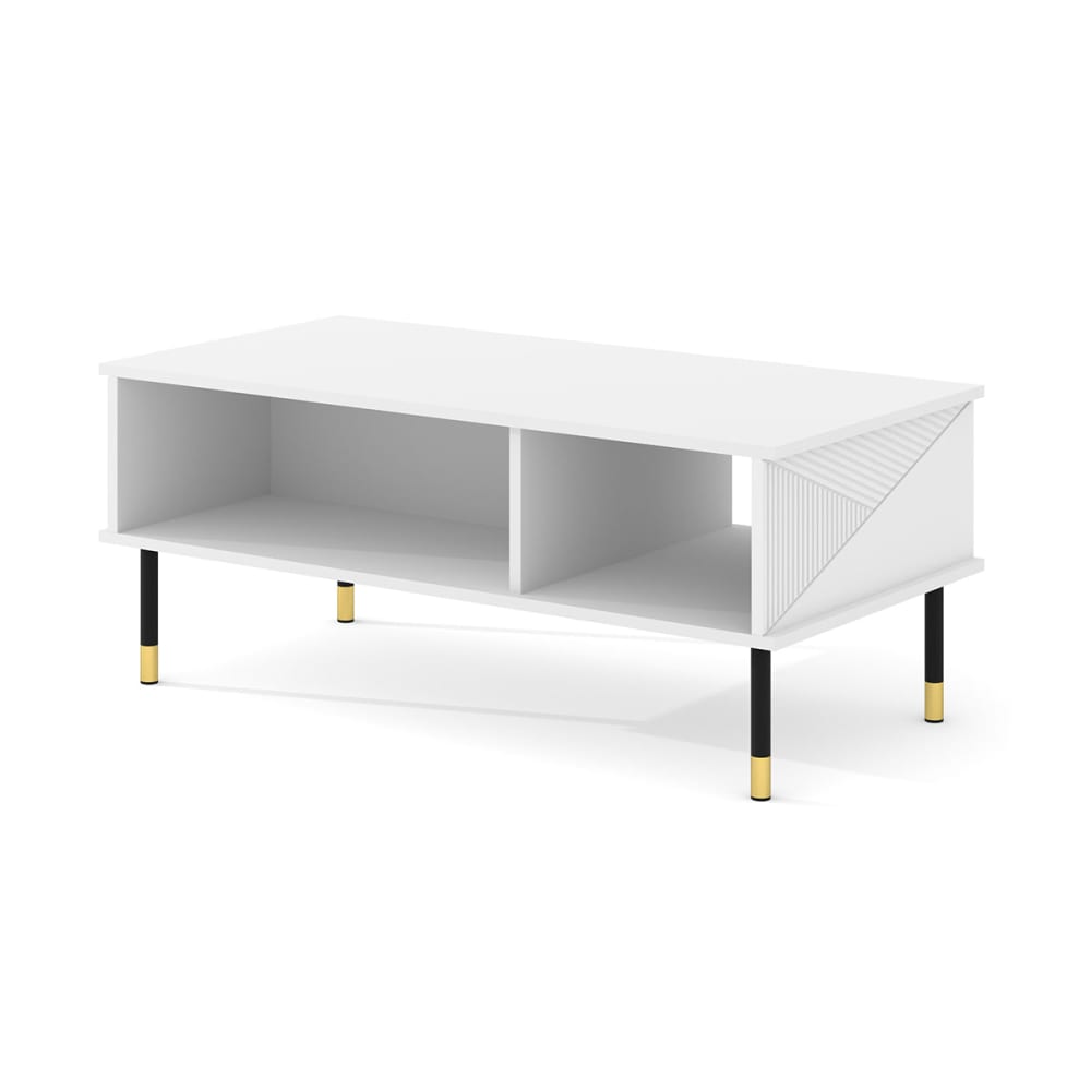 Petits meubles Couchtisch 110 cm Laminatplatten Weiß Weiß Spanplatte