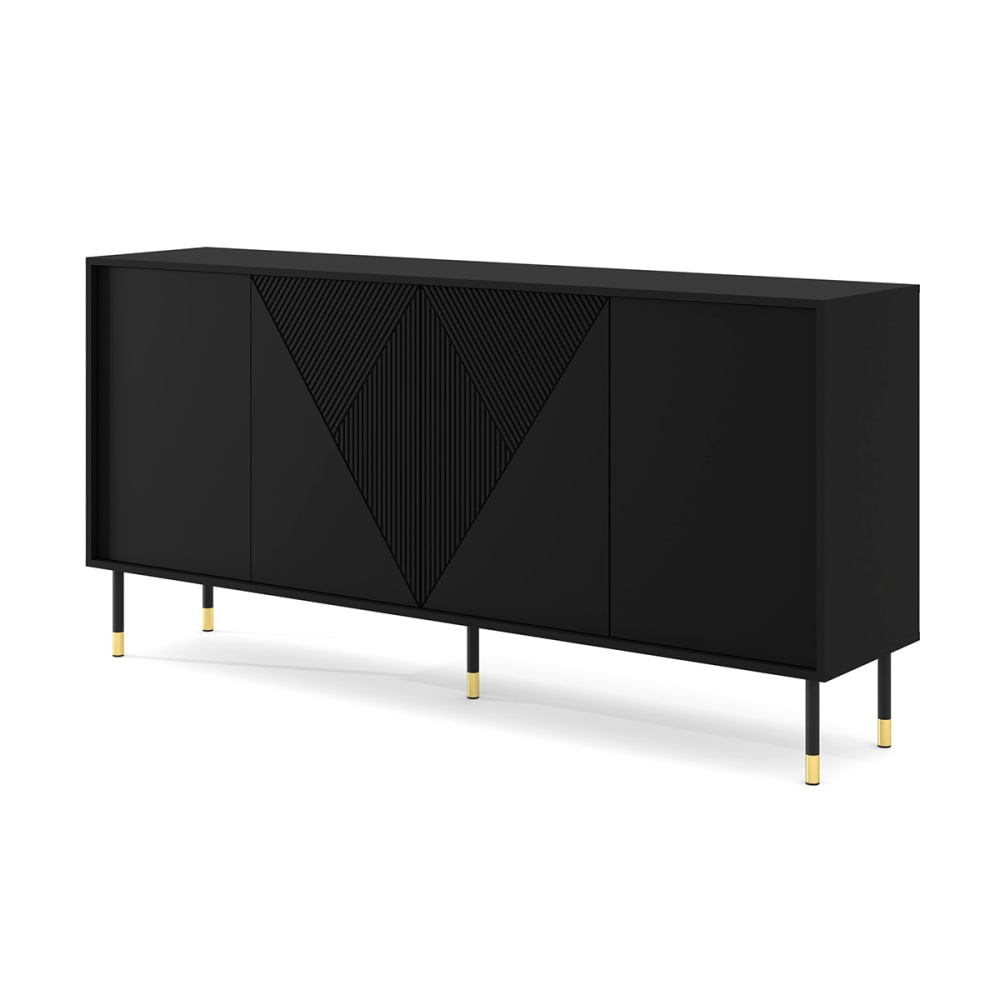 Buffet 4 portes stratifiés noir